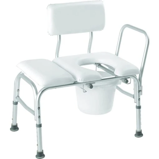 Carex Padded Transfer Bench With Commode -Electronic Equipment