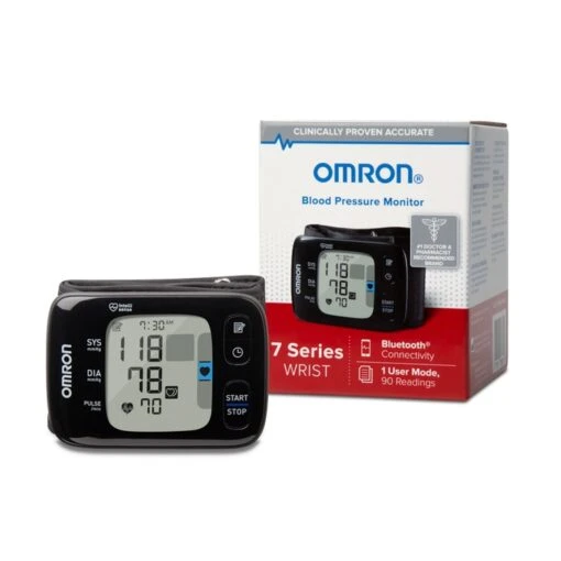 Omron 7 Series Wrist Blood Pressure Monitor Wireless Bluetooth -Electronic Equipment omron 7 series wrist blood pressure monitor wireless bluetooth 1