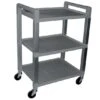 Poly 3-Shelf Cart -Electronic Equipment poly 3 shelf cart grey 1 1