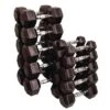 Rubber Hex Dumbbells With Chrome Handle -Electronic Equipment rubber hex dumbbells